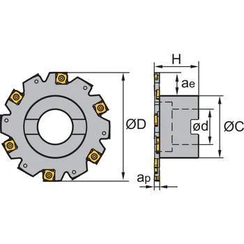 Fréza CeraTec-Tools Ø80x8 Kotoučová fréza - pila 80mm 8x zub CT-T-SEGO12-D80X08-22/8T