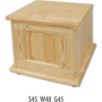 Komoda ImportWorld Truhlice Denisa masiv v48 x š45 x h45 cm (Barva dřeva: Olše)