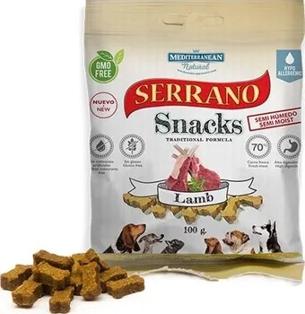 Pamlsek pro psa Mediterranean Natural Serrano Snacks jehněčí 100 g