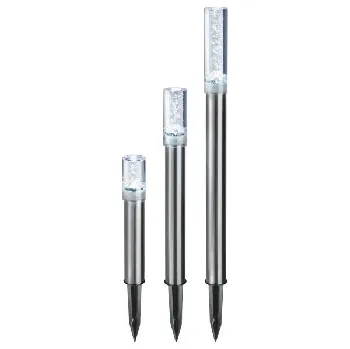 Venkovní osvětlení Solární sloupkové dekorační osvětlení 3ks