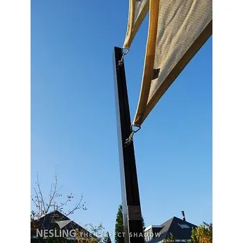 Stínicí plachta Kovový sloupek na stínící plachty s posuvným okem