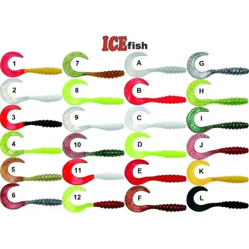 Umělá nástraha ICE Fish twister 10 cm barva: 1