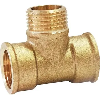 Vodovodní potrubí TIEMME Mosazný T-kus FMF 1/2" s vnějším závitem TM1571G040404