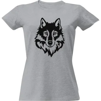 Dámské tričko Tričko s potiskem hlava vlka - dámské dámské