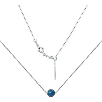 Náhrdelník NUBIS® Stříbrný náhrdelník s opálem - kulička 5 mm - NBS02-OP01