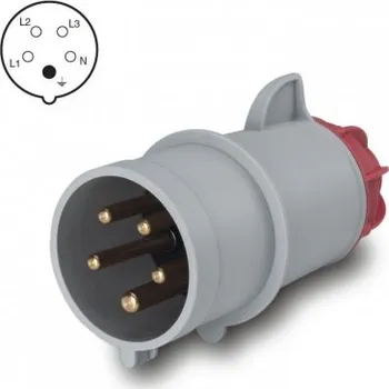 Elektrická vidlice 214.3237 214.3237 Vidlice 400V/32A pětipólová XENIA SCAME