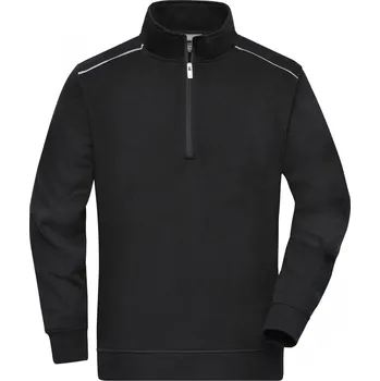 Pánská mikina Daiber Pracovní mikina Workwear Half Zip SOLID JN895 Barva: Černá, Velikost: XL