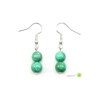 Náušnice Amazonit náušnice kuličky Extra