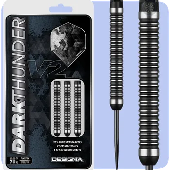 Šipka Šipky Thunder V2 Steel Tip Darts - 90% Tungsten / Designa Váha: 22 g