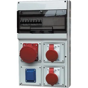 Rozvaděč D541.100210-1 D541.100210-1 - zásuvková rozvodnice jištěná s chráničem SCAME