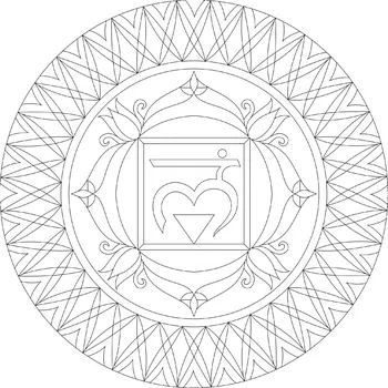 Radost v písku Šablona na pískování 1. čakra kořenová MULADHARA (62) Varianta: 490 x 490 mm