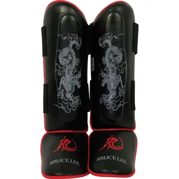 Chránič holeně pro bojový sport Chrániče holení a nártu BRUCE LEE Deluxe gel L/XL