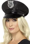 Smiffys Dámská policejní čepice s flitry