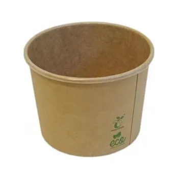 Jednorázové nádobí Polévkový kelímek kraft 350ml (50ks) Eco Cups