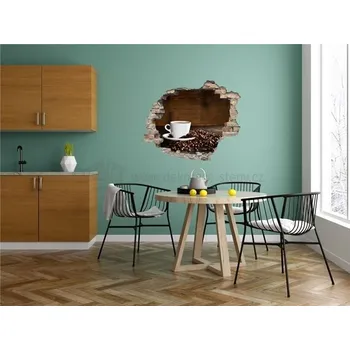 Samolepící dekorace Samolepka na zeď - Samolepka 3D Káva