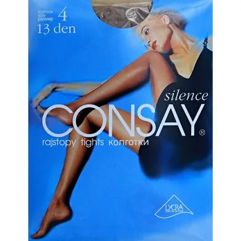 Dámské punčochy Consay, dámské punčochové kalhoty Silence, středně béžová, vel. 2 - 5 ks (13 den)