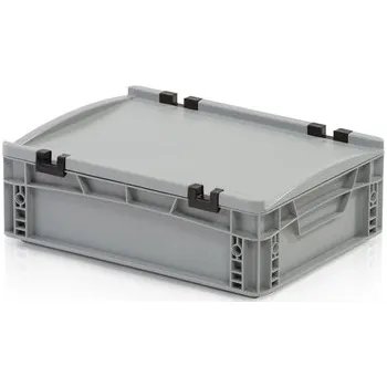 Zahradní úložný box Euro přepravka s víkem, plný úchyt 10l, 12 x 40 x 30 cm