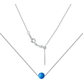 Náhrdelník NUBIS® Stříbrný náhrdelník s opálem - kulička 5 mm - NBS02-OP05