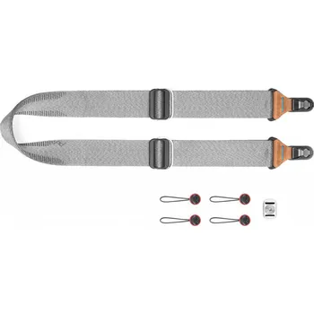 Popruh k fotoaparátu a kameře Peak Design Slide světle šedá