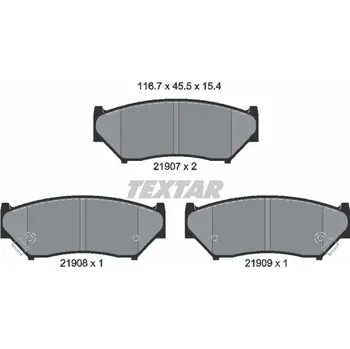 Brzdová destička Textar 2190701