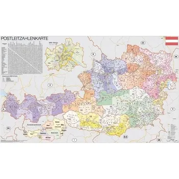 Rakousko spediční - nástěnná mapa 100 x 70 cm, lamino + 2 lišty