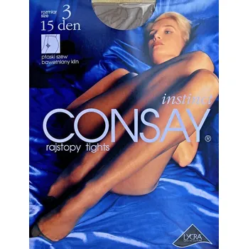 Dámské punčochy Consay, dámské punčochové kalhoty Instinct, světle béžová, vel. 3 (15 den)