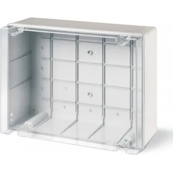 Elektroinstalační krabice 686.431 686.431 Instalační krabice hluboká průhledná SCABOX IP56 - 450x370x180mm SCAME