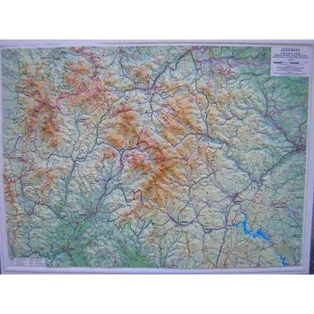 Jeseníky - plastická mapa 100 x 75 cm