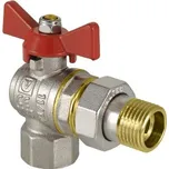 TIEMME Kulový kohout MF 1" SE ŠROUBENÍM PN30 Motýlek, ROHOVÝ TM2180R2806