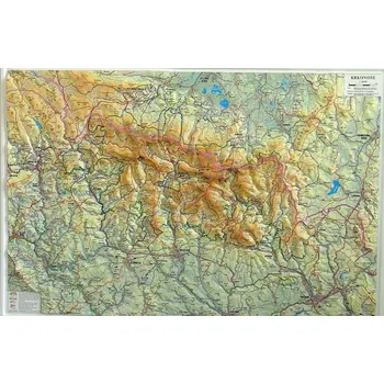 Krkonoše - plastická mapa 90 x 62 cm