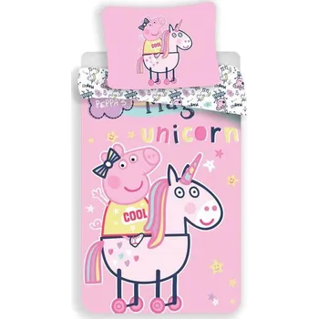 Povlečení Jerry Fabrics Povlečení Peppa Pig 002 140 x 200, 70 x 90 cm zipový uzávěr