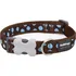 Obojek pro psa Red Dingo Obojek Blue Spots on Brown