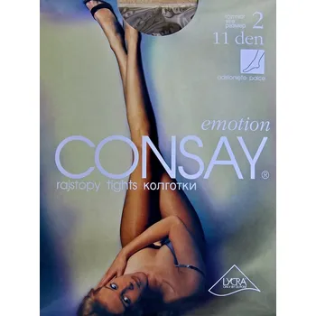 Dámské punčochy Consay, dámské punčochové kalhoty Emotion, stříbrně šedá, vel. 3 - 5 ks (11 den)