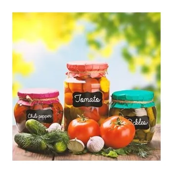 Samolepící etiketa Nalepovací štítky/etikety na dózy s perem 32ks