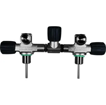 Ventil manifold 300 Bar - kompletní, kyslíkově čistý, SCUBATECH 171 mm