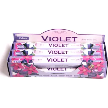 Čajovna Vonné tyčinky Tulasi Violet - vůně Fialka - 20 ks - #01