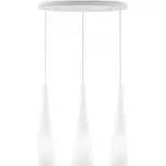 závěsné svítidlo Ideal lux Milk SP3 030326 3 X 60W E27 - elegantní + STOLNÍ OTOČNÝ VENTILÁTOR BERGEN - NASTAVITELNÝ, BÍLÝ