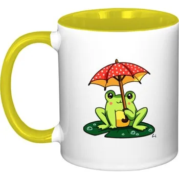 Hrnek malý barevný s potiskem hrnek s žabkou