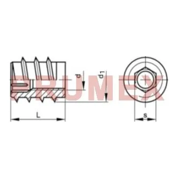 Matice Matice závrtná kuželová - inbus M6x10 pozink