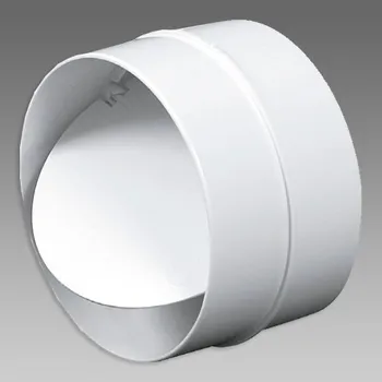 Ventilační potrubí Spojka kulatého kanálu 100mm s klapkou
