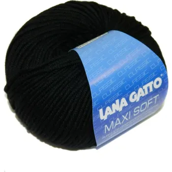 Příze Příze Lana Gatto Maxi soft černá (Příze Lana Gatto Maxi soft černá)