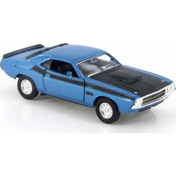 autíčko Welly Dodge Challenger T/A 1970 1:24 modrý