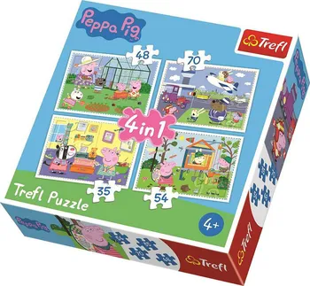 Puzzle Trefl Prasátko Peppa 4v1 35,48,54,70 dílků