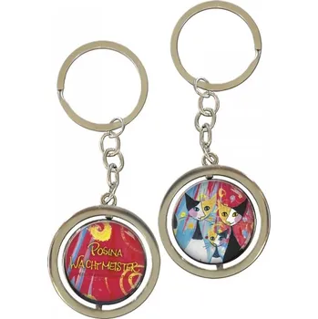 Přívěsek, klíčenka oboustranný Rosina Wachtmeister - Kočky spolu