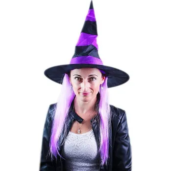 Rappa Klobouk čarodějnice vlasy fialové