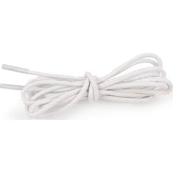 Tkaničky do bot Kulaté voskové tkaničky do bot, jeden pár - Bílé