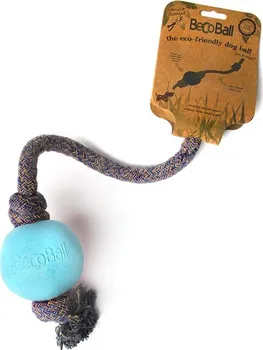 Hračka pro psa Beco Ball Eko s lanem 30 cm modrý