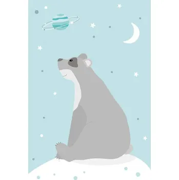 Plakát Elisdesign zasněný medvídek s oblohou plakát rozměr: 20 x 30 cm