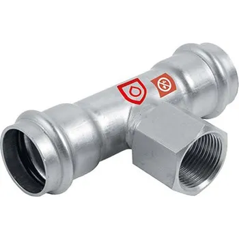 Vodovodní potrubí FRABOPRESS C-STEEL T-kus s vnitřním závitem 28 x 1/2" x 28 mm FPC.CF130.2815