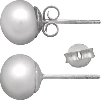 Náušnice Stříbrné náušnice s pravou perlou Ag 1,8 g